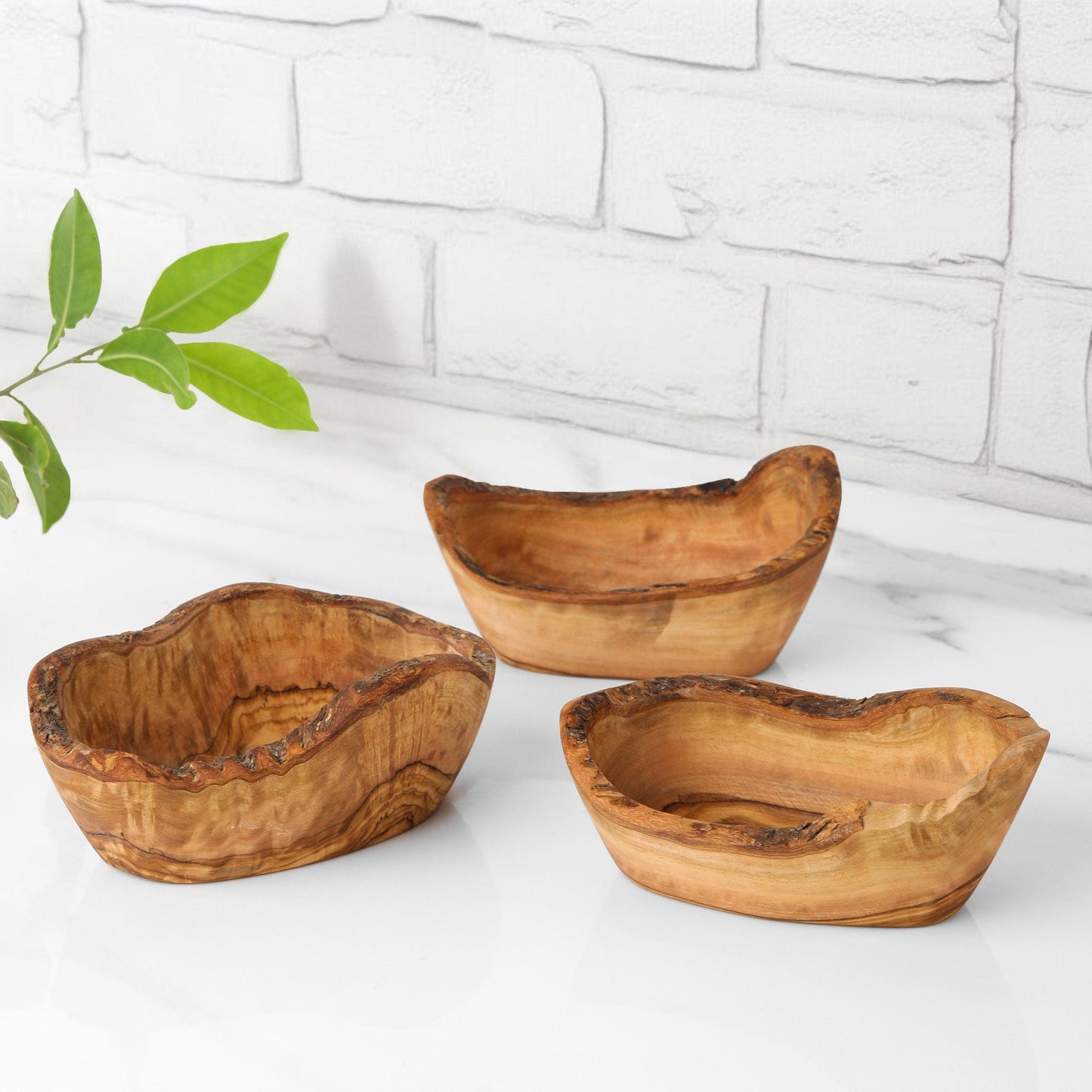 Handmade Olive Wood Dipping Dish: Rustic Appetizer Bowl